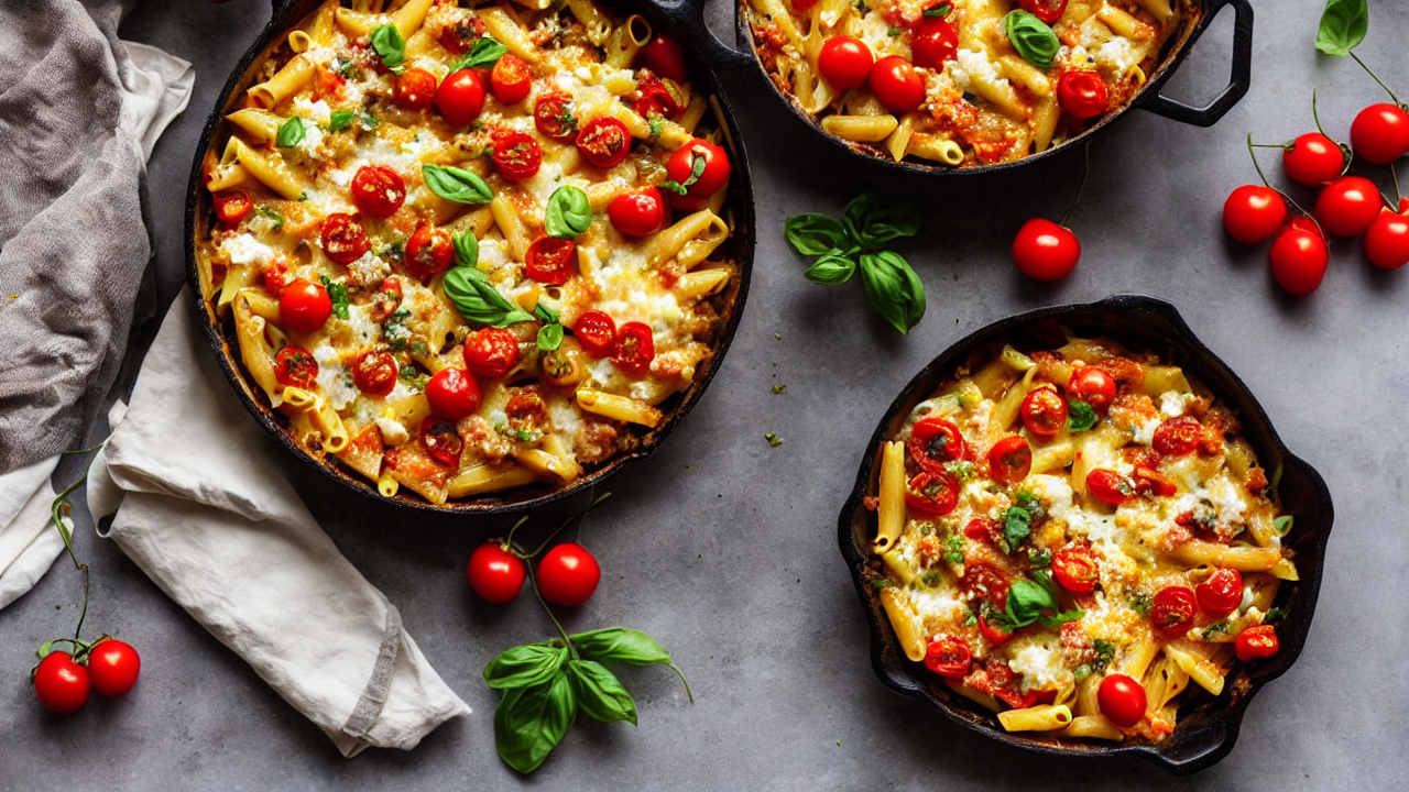 Creamy Baked Feta Pasta with Cherry Tomatoes