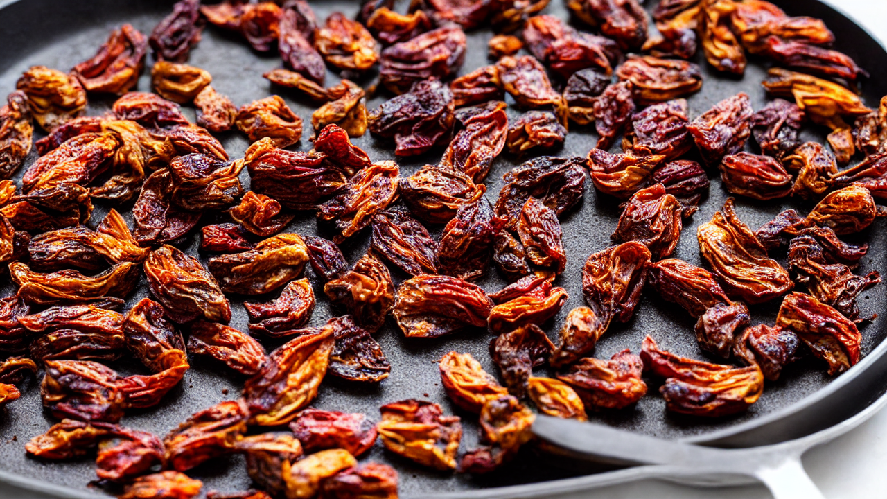 Toast the dried guajillo and ancho chiles in a dry skillet for 30 seconds per si