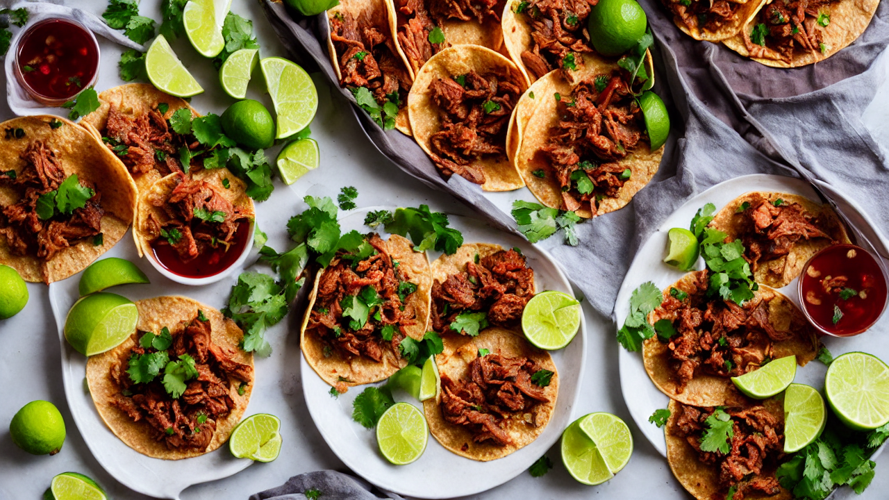 Serve the crispy tacos with a bowl of hot consomme on the side, topped with fres