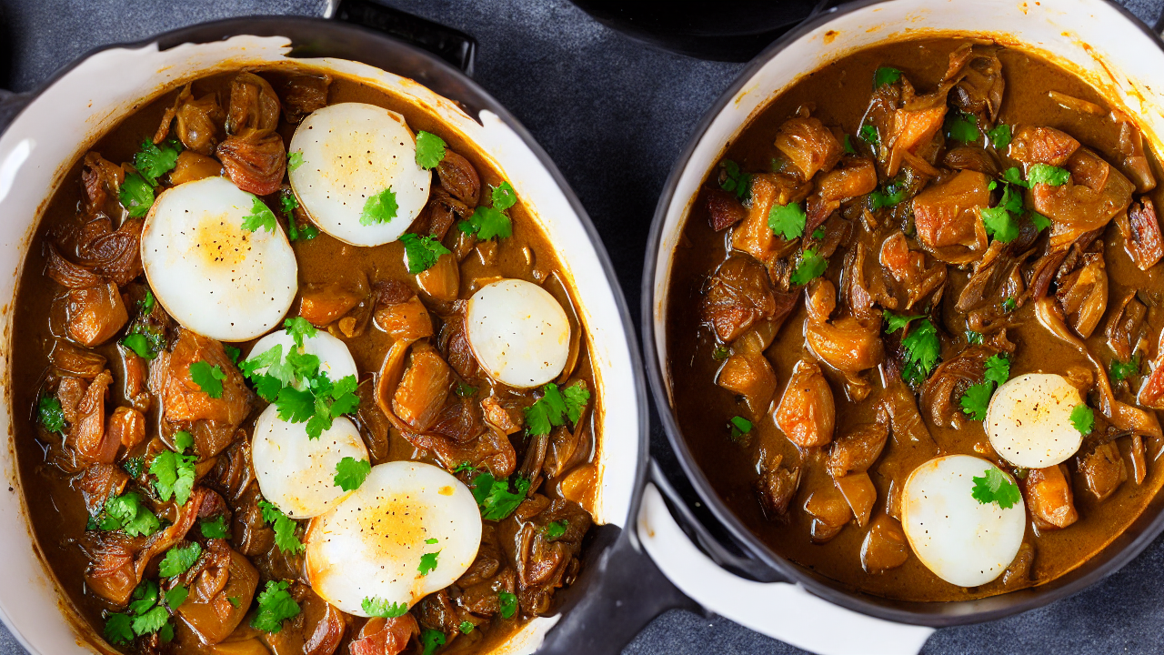In the same pan, sauté onions and garlic until fragrant, then add curry paste an