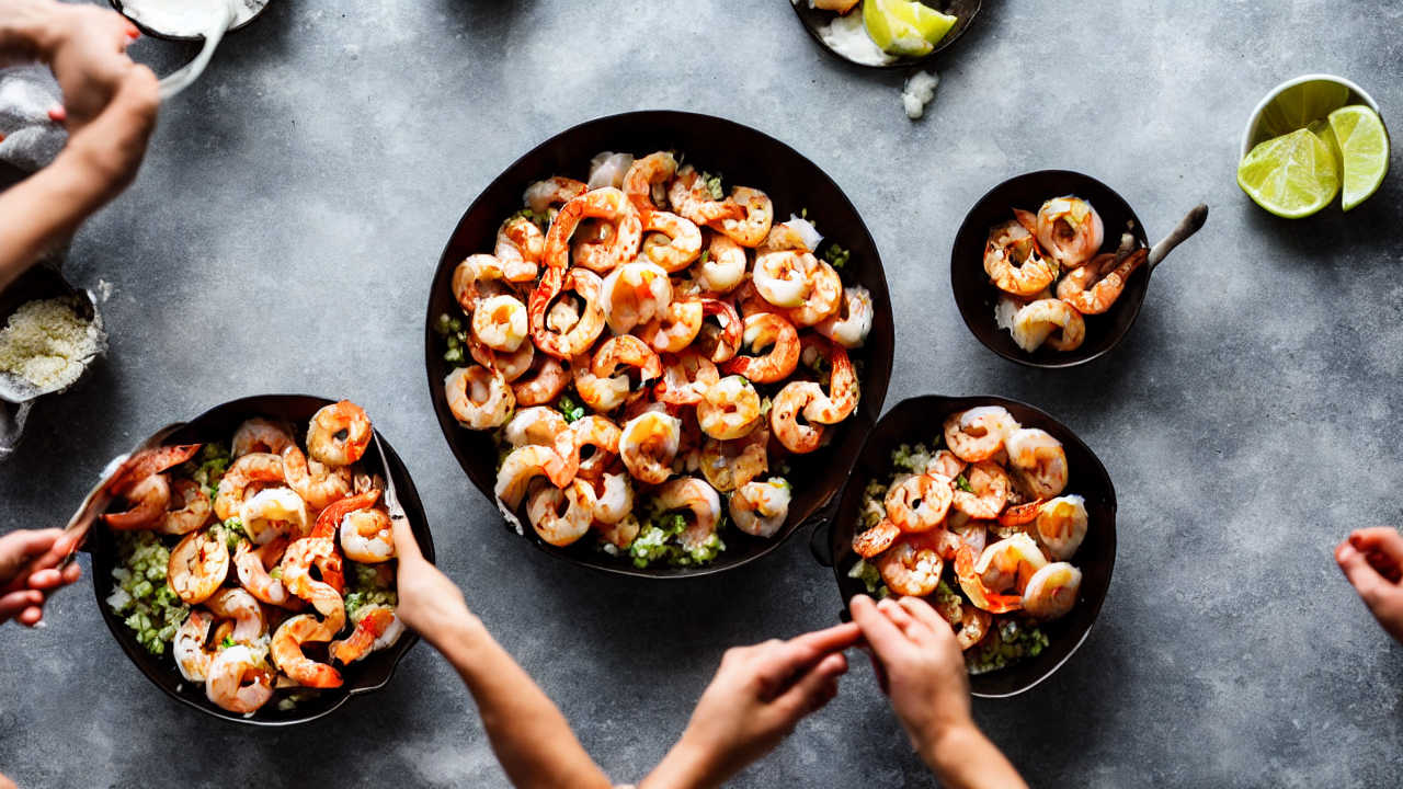 First, we're going to toss our shrimp with the cornstarch. This is the key to ge