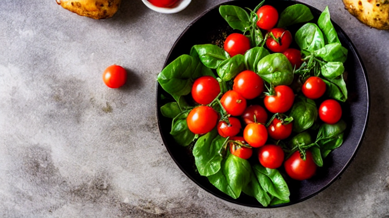 Sprinkle lemon herb seasoning over the chicken. Add cherry tomatoes and potatoes