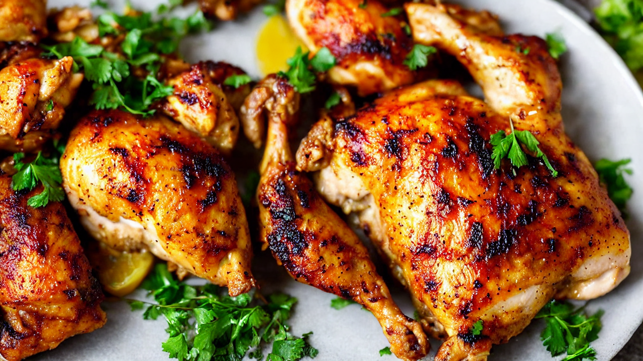 Plate the chicken with veggies and drizzle with extra lemon juice. Add a sprinkl