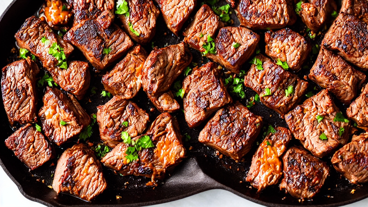 Now, let's get that skillet screaming hot! Add a tablespoon of olive oil and sea