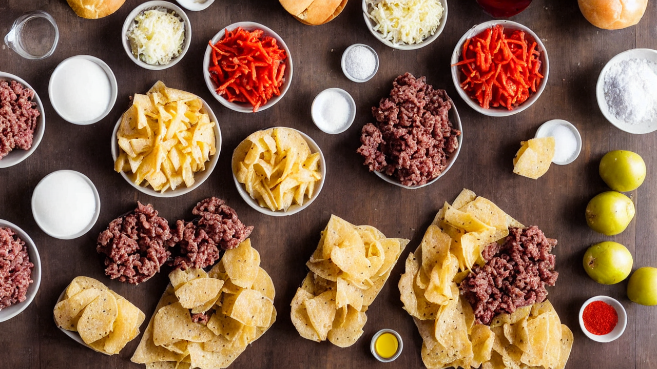 You'll need: 1 pound ground beef with 80/20 fat ratio, American cheese slices, s